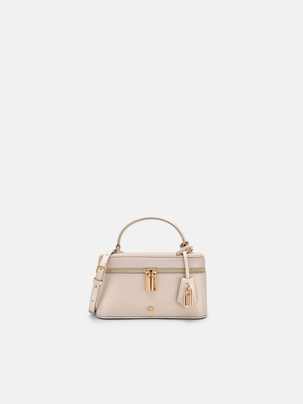 Ari Leather Shoulder Bag - Champagne