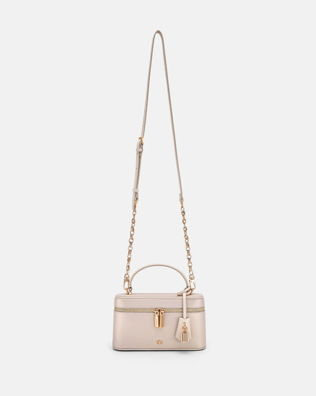 Ari Leather Shoulder Bag - Champagne