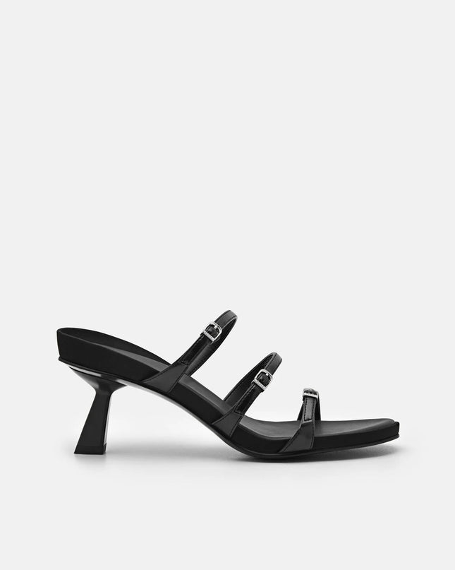 Helix Heel Sandals - Black