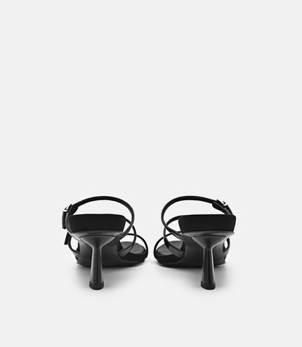 Helix Heel Sandals - Black