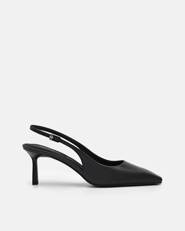 PEDRO Studio Leather Slingback Pumps - Black