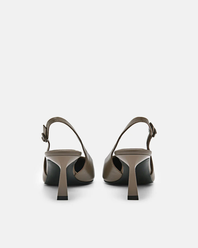 PEDRO Studio Leather Slingback Pumps - Taupe