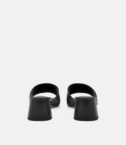 PEDRO Icon Leather Heel Sandals - Black
