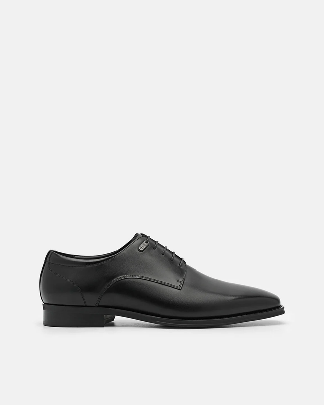 Leather Derby Shoes - Black