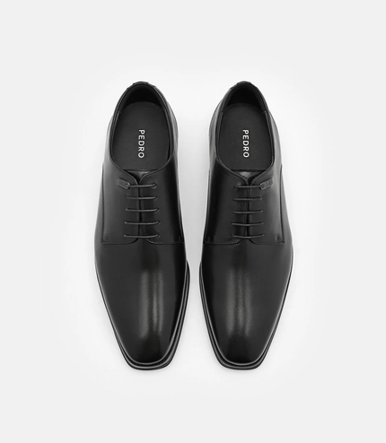 Leather Derby Shoes - Black