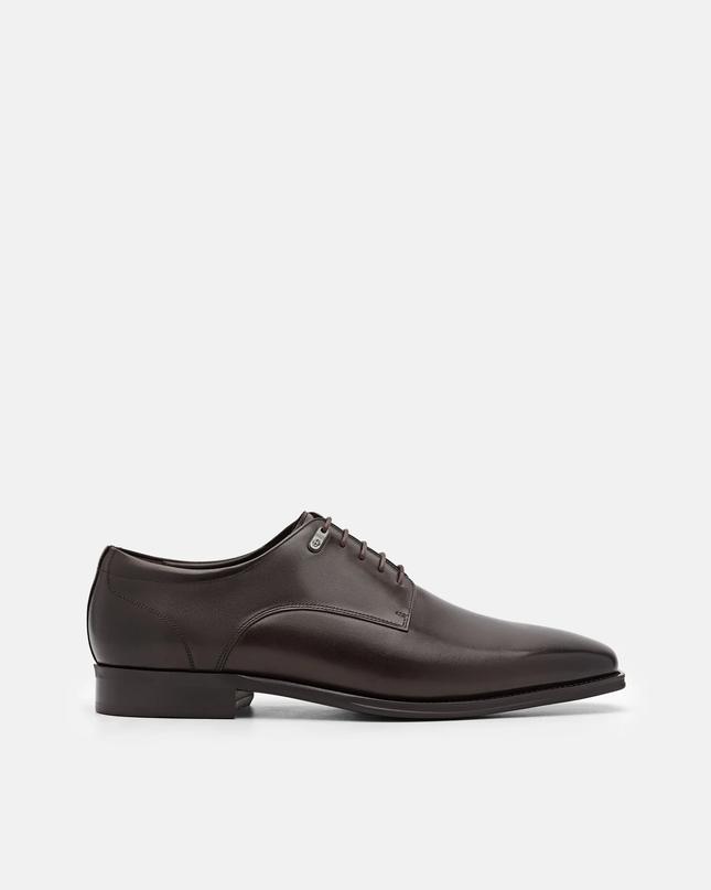 Leather Derby Shoes - Brown