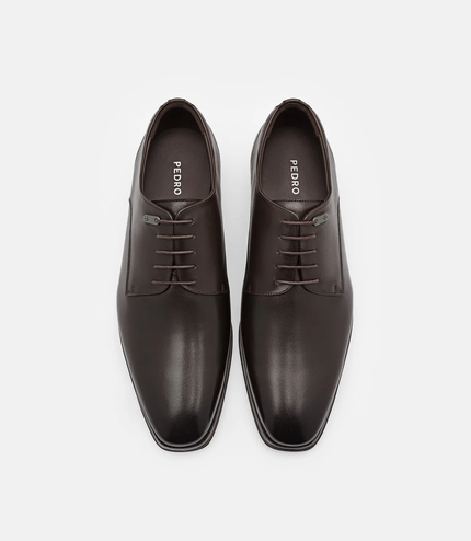 Leather Derby Shoes - Brown