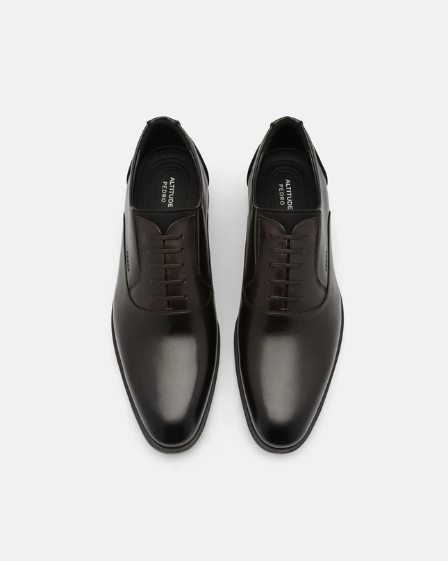 Altitude Leather Oxford Shoes - Dark Brown