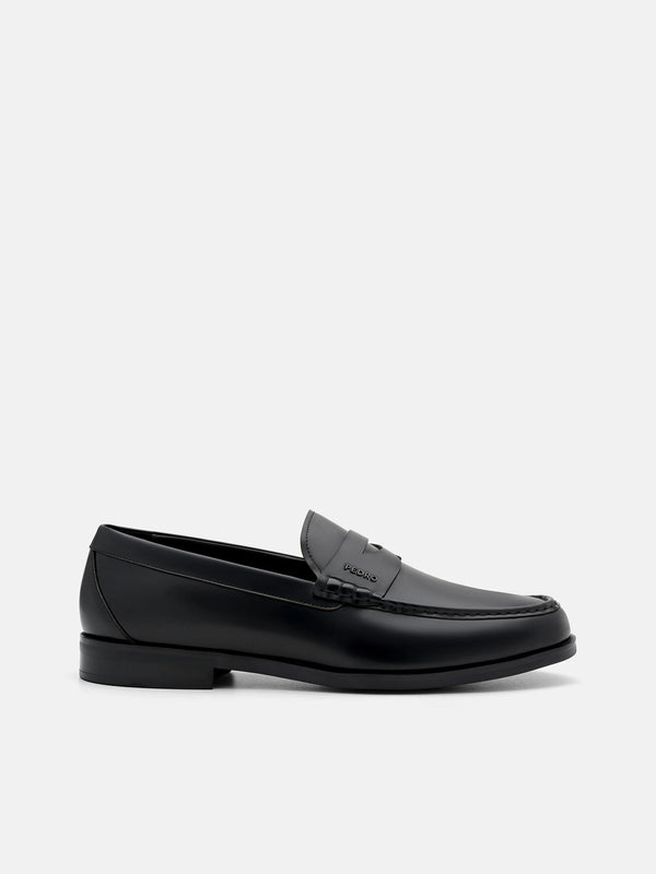Keith Leather Penny Loafers - Black