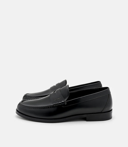 Keith Leather Penny Loafers - Black
