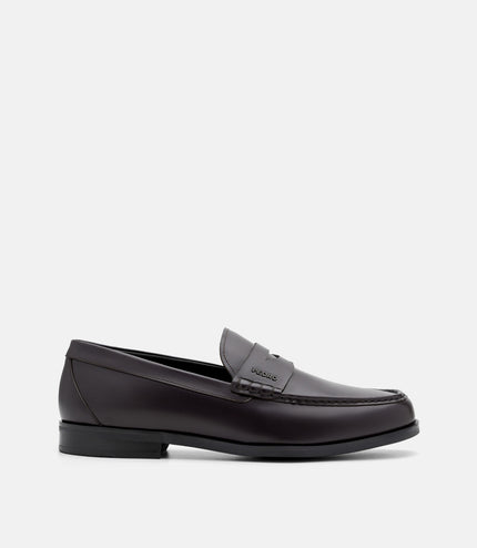 Keith Leather Penny Loafers - Mahogany