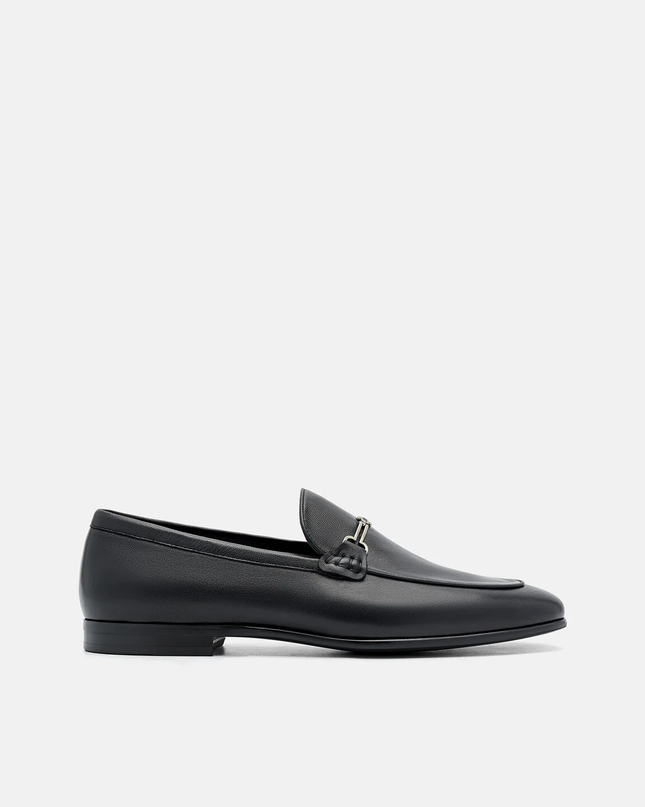 Alistair Leather Horsebit Loafers - Black