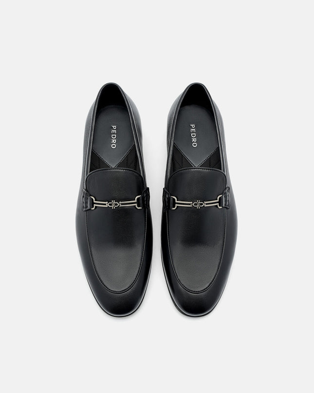 Alistair Leather Horsebit Loafers - Black