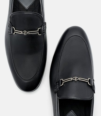 Alistair Leather Horsebit Loafers - Black