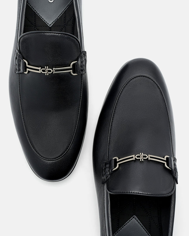 Alistair Leather Horsebit Loafers - Black