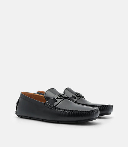 PEDRO Icon Leather Moccasins - Black