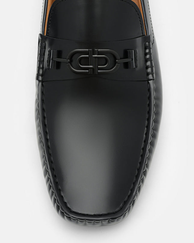PEDRO Icon Leather Moccasins - Black