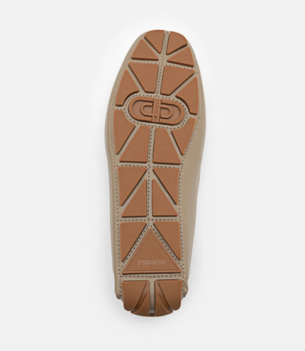 Leather Penny Driving Shoes - Taupe