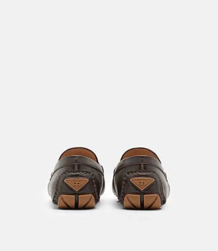 Leather Penny Driving Shoes - Dark Brown