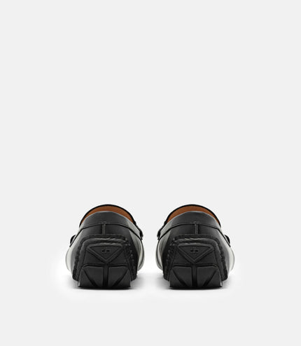 Alistair Leather Horsebit Driving Shoes - Black