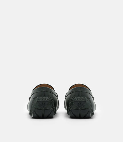 Alistair Leather Horsebit Driving Shoes - Dark Green