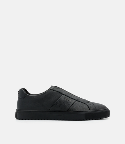Leather Court Sneakers - Black