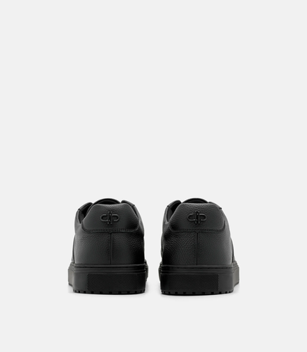 Leather Court Sneakers - Black