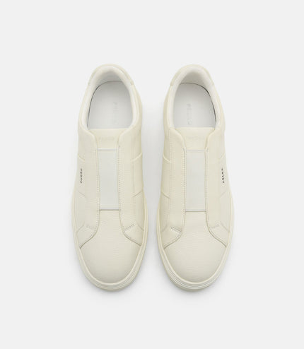 Leather Court Sneakers - Chalk
