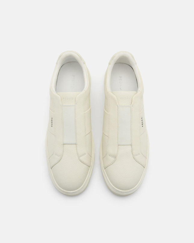 Leather Court Sneakers - Chalk