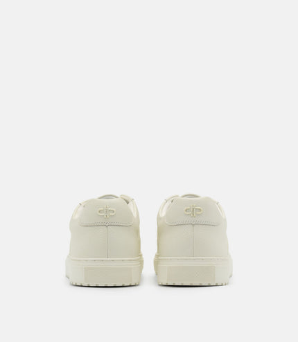 Leather Court Sneakers - Chalk