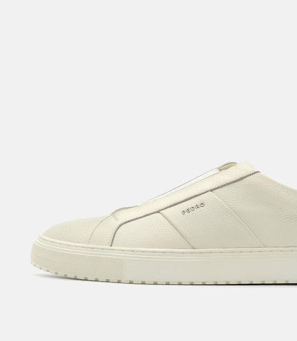 Leather Court Sneakers - Chalk