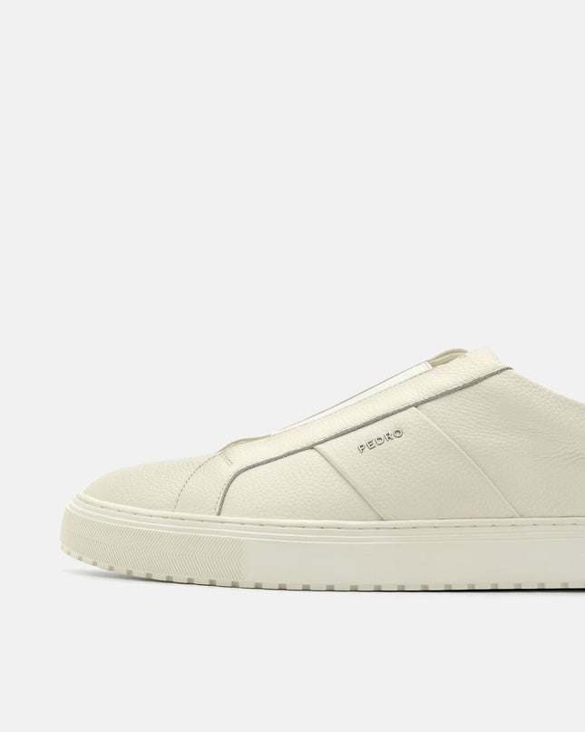 Leather Court Sneakers - Chalk