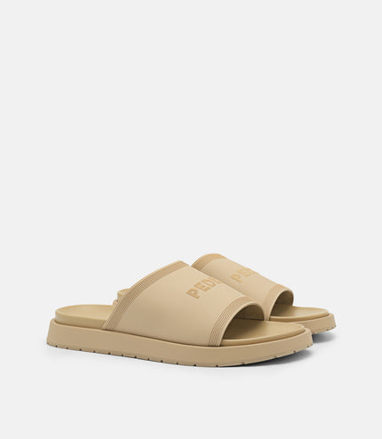Rubber Slide Sandals - Sand