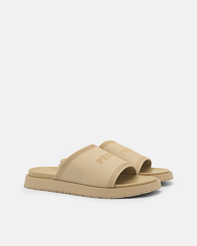Rubber Slide Sandals - Sand