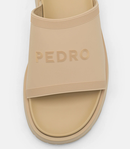 Rubber Slide Sandals - Sand