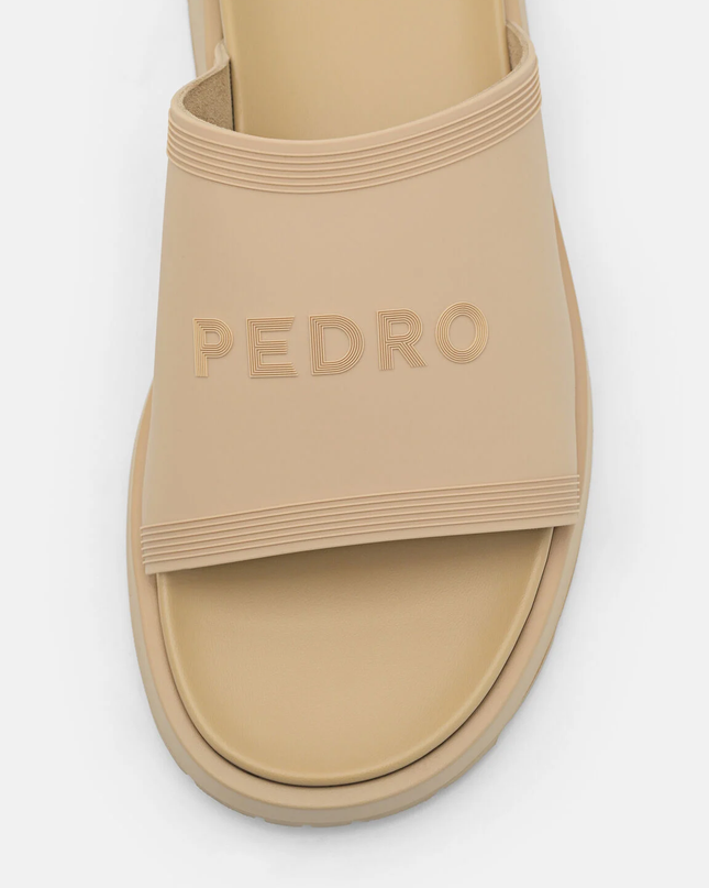 Rubber Slide Sandals - Sand