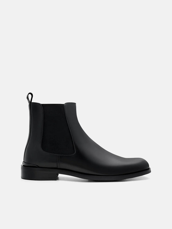Chace Leather Chelsea Boots - Black