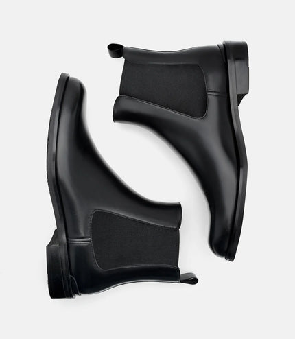 Chace Leather Chelsea Boots - Black