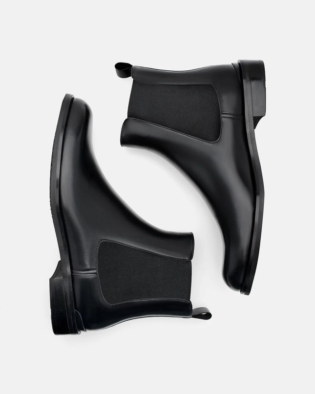 Chace Leather Chelsea Boots - Black