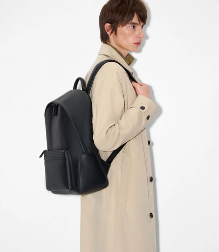 James Leather Backpack - Black