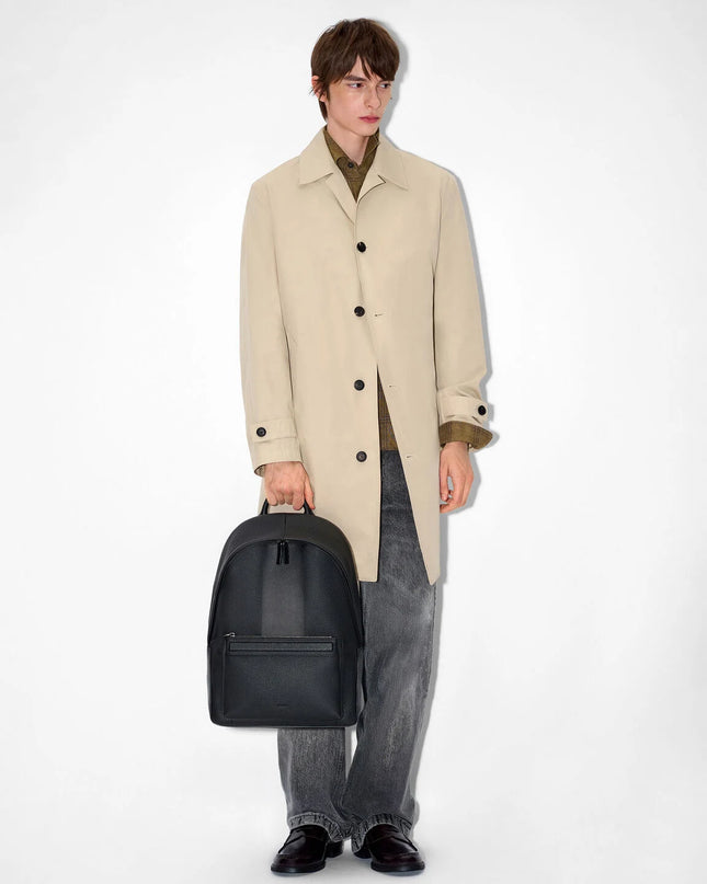 James Leather Backpack - Black