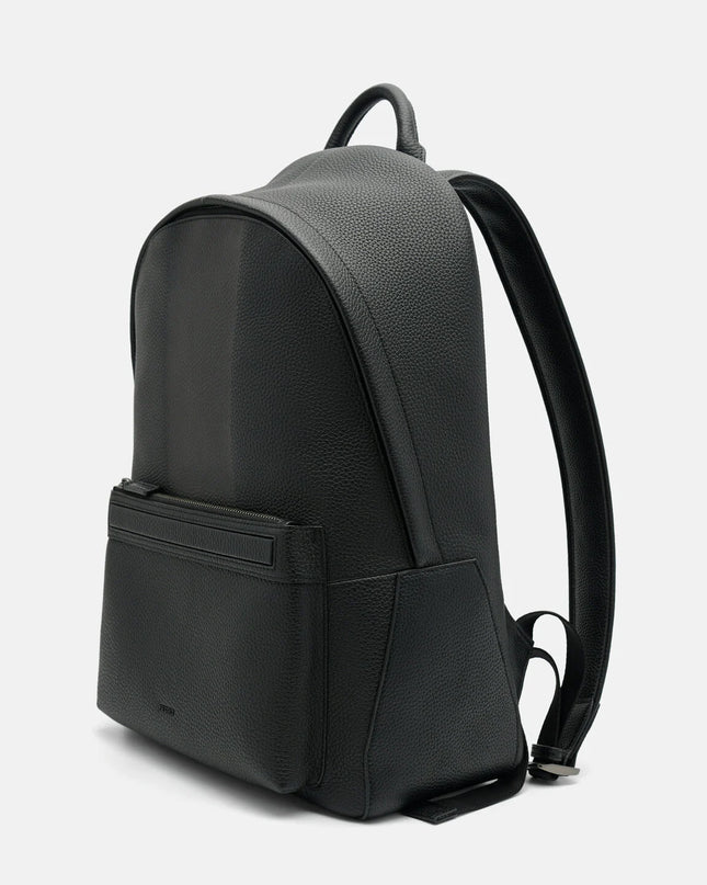 James Leather Backpack - Black