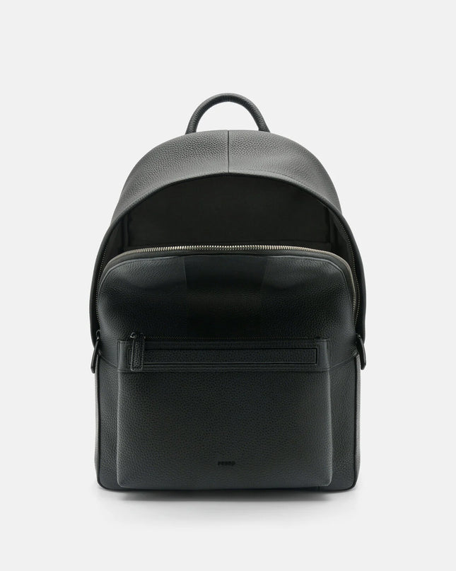 James Leather Backpack - Black