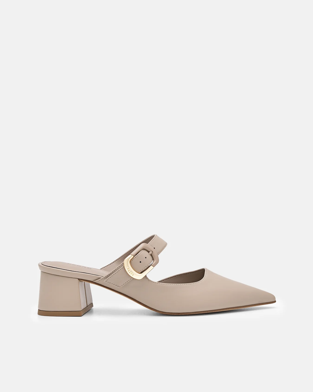 Bridget Leather Heel Mules