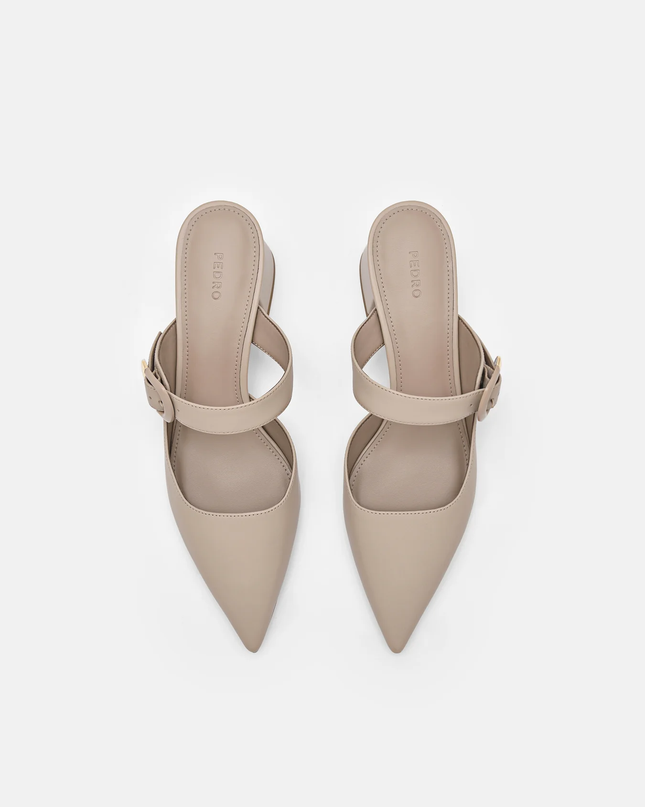 Bridget Leather Heel Mules
