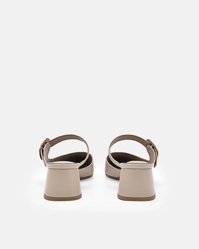 Bridget Leather Heel Mules