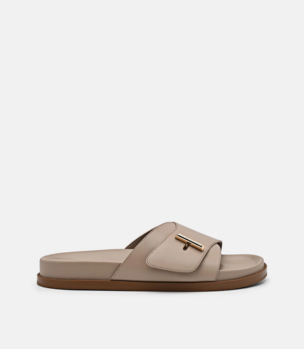 Demi Slide Sandals - Taupe