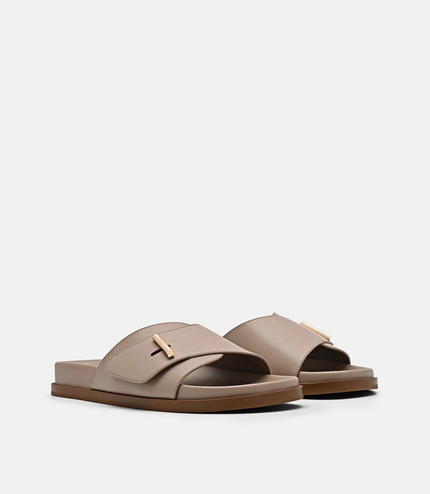 Demi Slide Sandals - Taupe