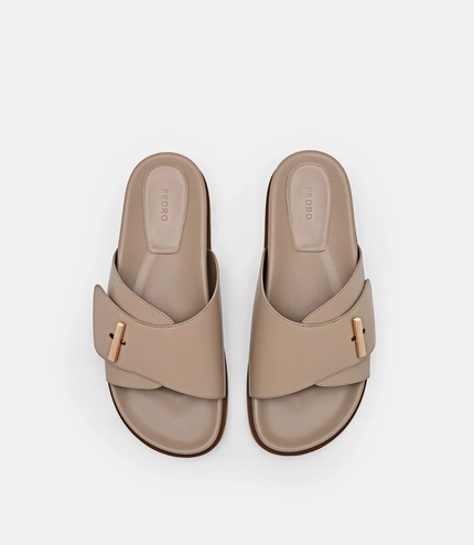 Demi Slide Sandals - Taupe