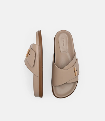 Demi Slide Sandals - Taupe